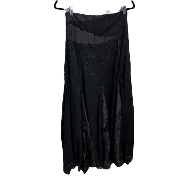 Charming Charlie Black Whimsygoth Mesh Lace Skirt Sz S Witchy Romantic Goth Maxi - Picture 3 of 7